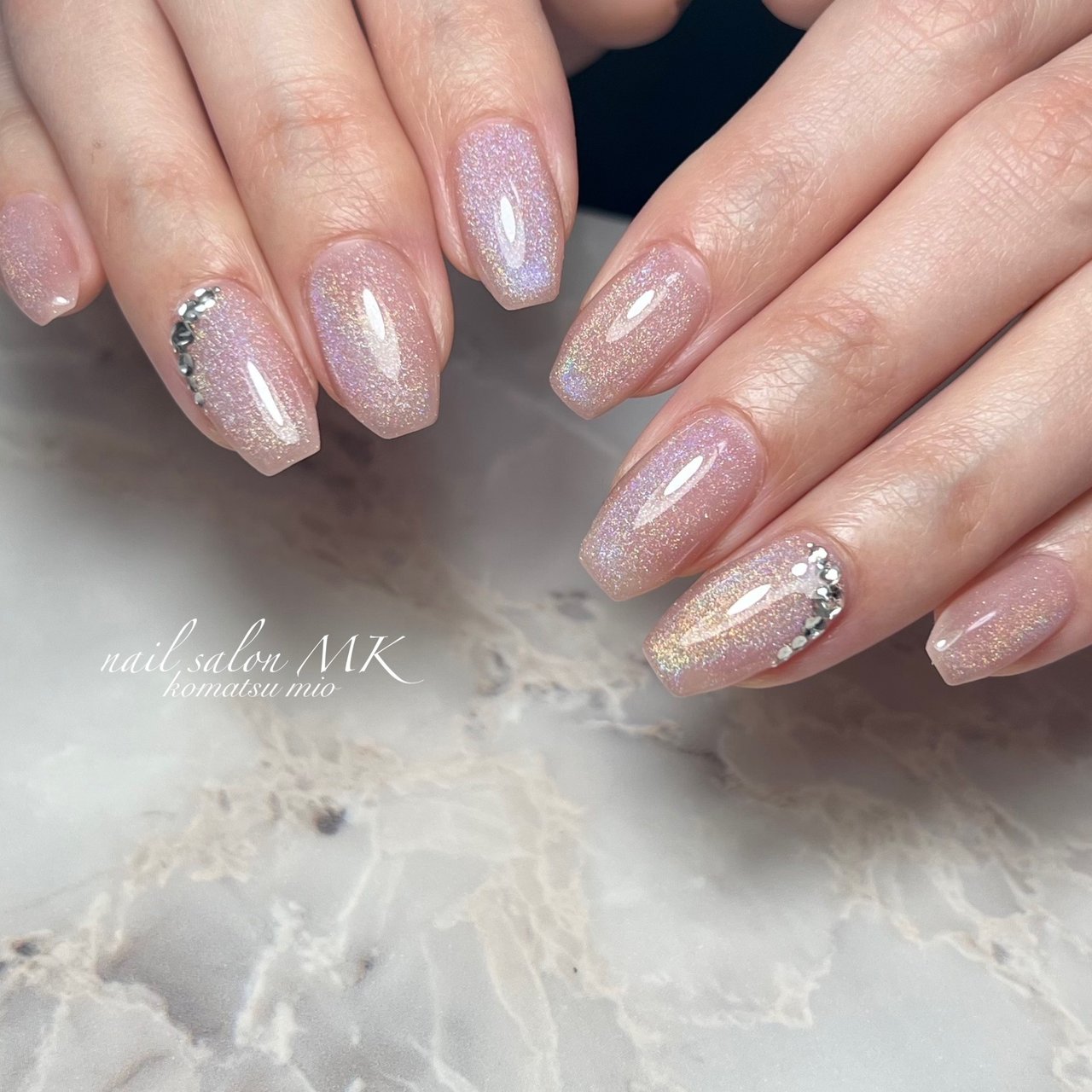 冬 ハンド シンプル ラメ マグネット Nail Salon Mkのネイルデザイン No ネイルブック