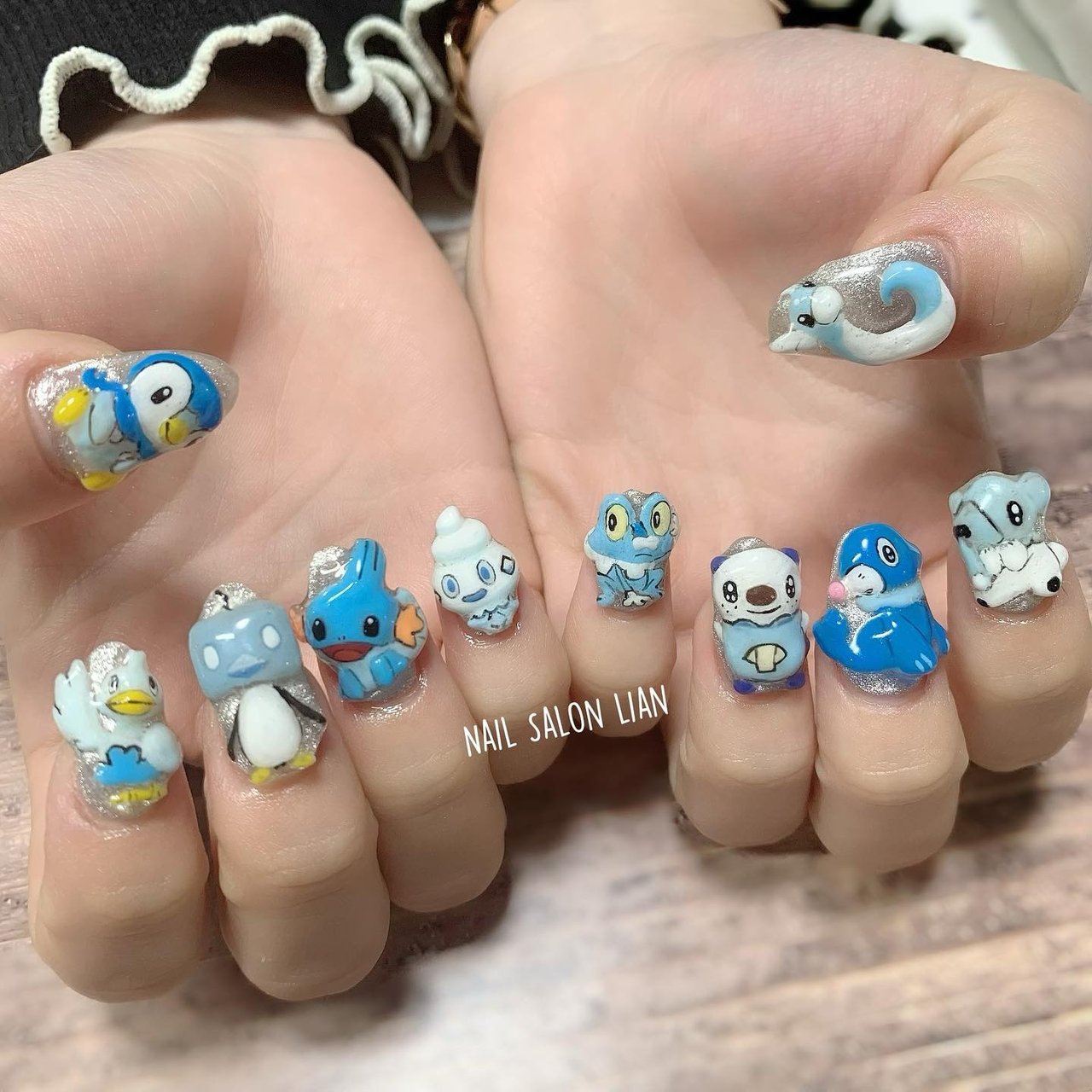 オールシーズン ハンド キャラクター 3d ミディアム Nailsalon Lianのネイルデザイン No ネイルブック