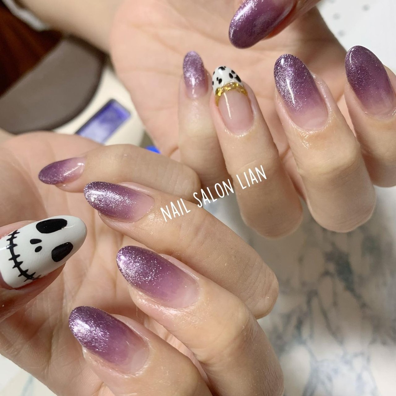 秋 ハロウィン ハンド グラデーション キャラクター Nailsalon Lianのネイルデザイン No ネイルブック