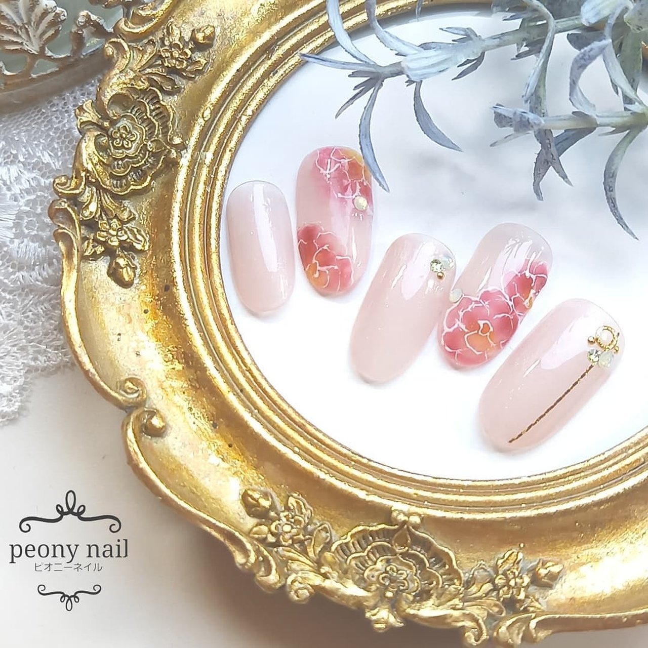 冬 オールシーズン オフィス ブライダル ハンド Peony Nail ピオニーネイル横浜のネイルデザイン No ネイルブック