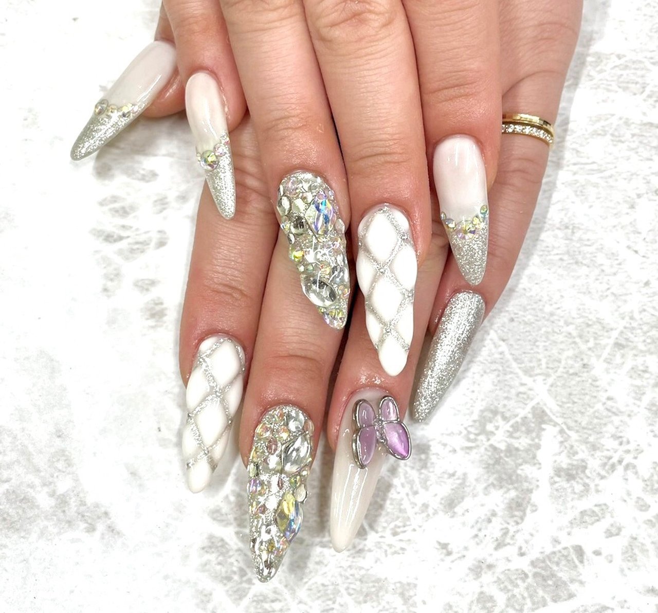 オールシーズン お正月 成人式 ブライダル ハンド Nb2349ed32b4bのネイルデザイン No ネイルブック