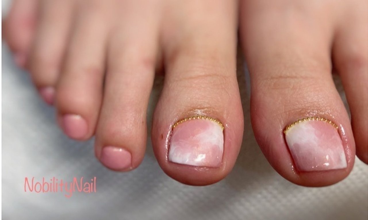 夏 フット ワンカラー タイダイ チェーン Mayukoのネイルデザイン No ネイルブック