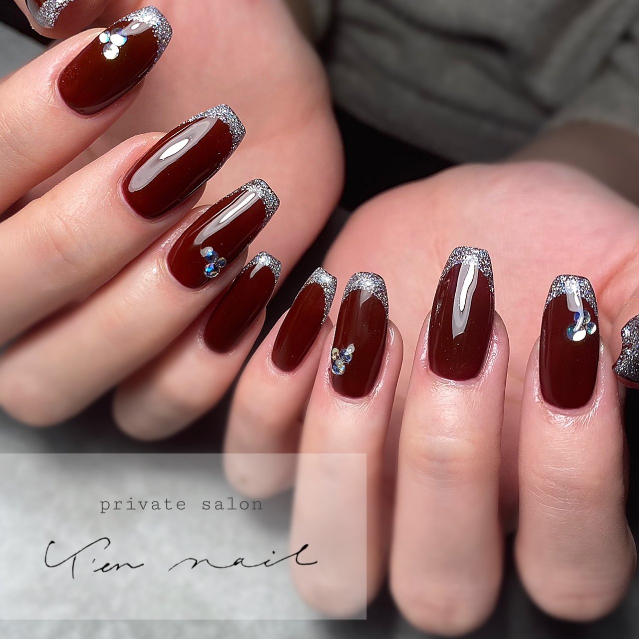 冬 オールシーズン クリスマス ハンド ロング Private Salon T En Nail のネイルデザイン No ネイルブック