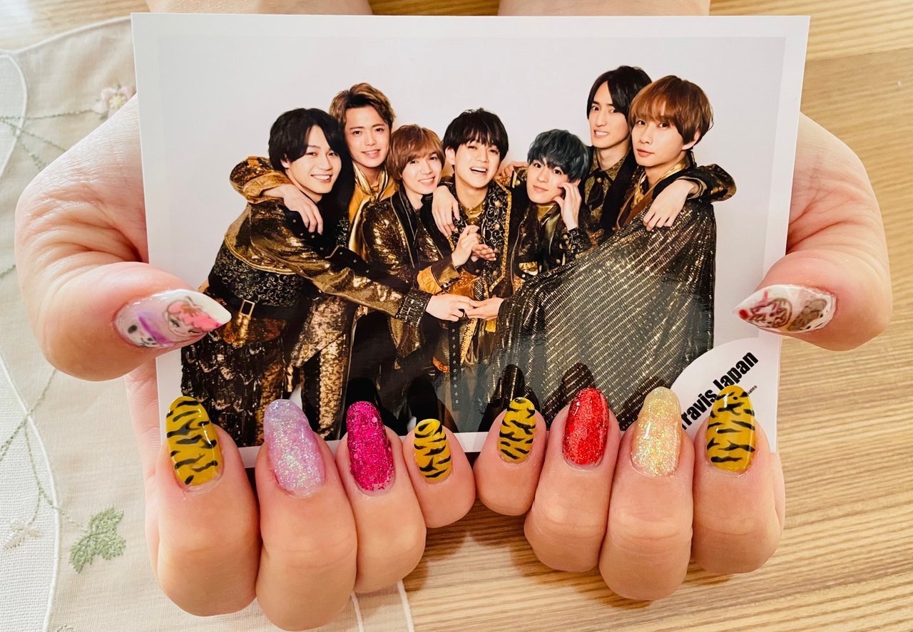 ライブ ハンド ラメ 痛ネイル オレンジ Mamipyのネイルデザイン No ネイルブック