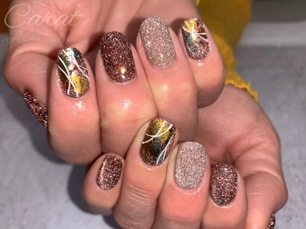 オールシーズン お正月 成人式 ハンド ニュアンス Eyelash Nail Room Caratのネイルデザイン No ネイル ブック
