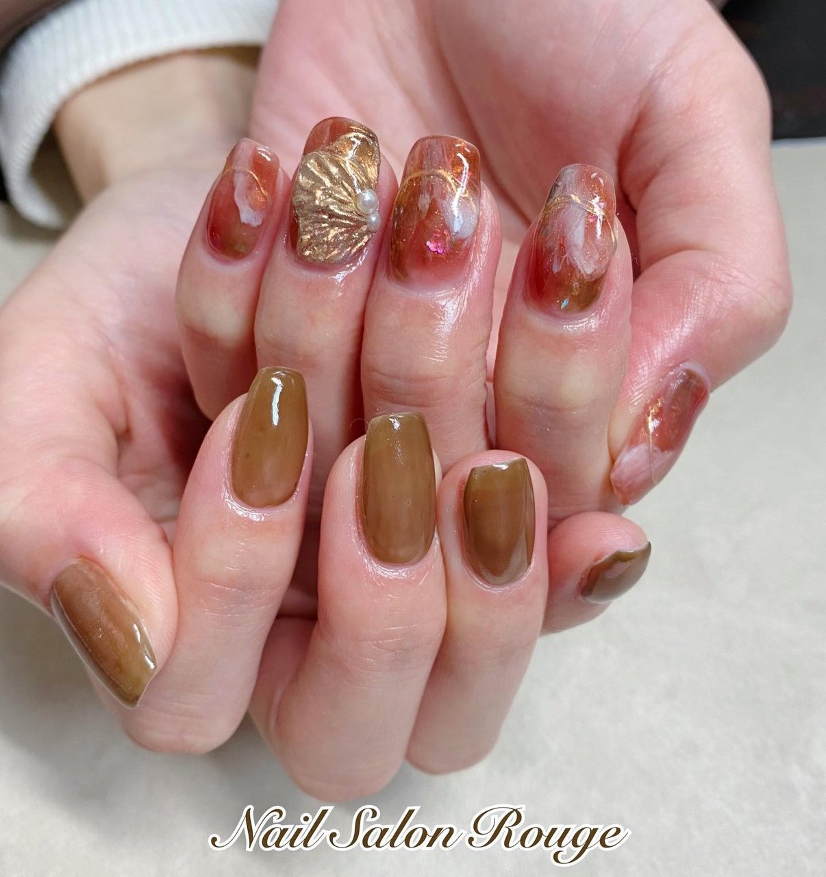 オールシーズン オフィス デート 女子会 ハンド 郡山 Nail Salon Rougeのネイルデザイン No ネイルブック