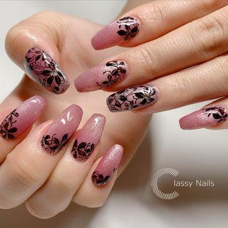 レース ブラックのネイルデザイン ネイルブック