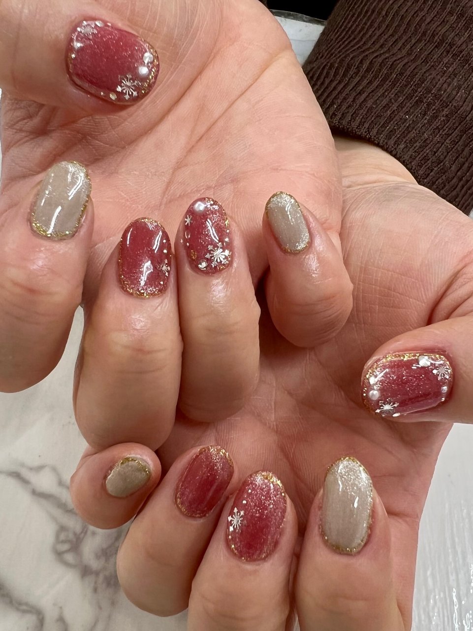 冬 パーティー デート 女子会 ハンド Bravery Rose ブレイブリーローズのネイルデザイン No ネイルブック