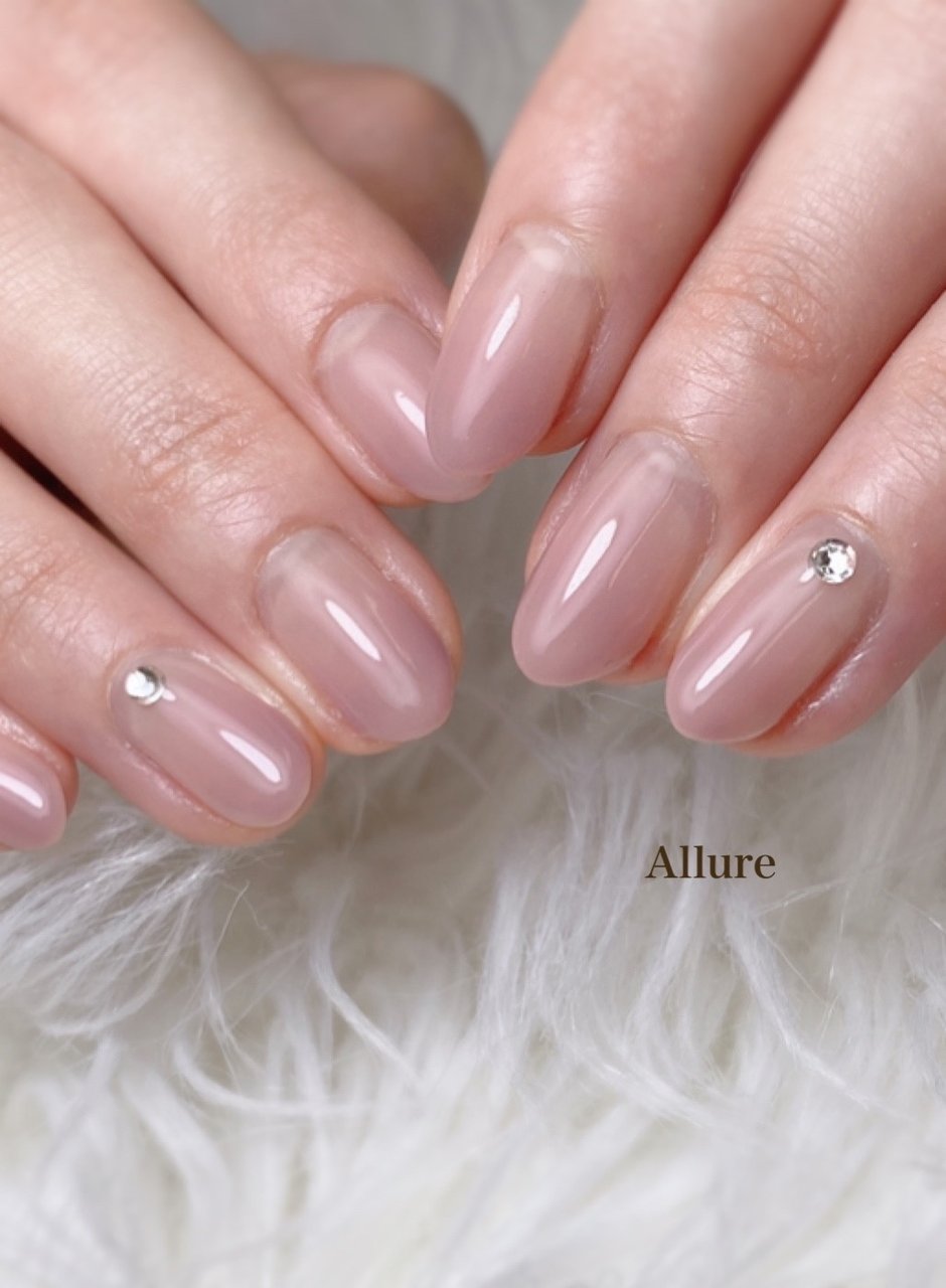グラデーション ビジュー ピンク ジェルネイル Allure アリュール 京都三条のネイルデザイン No ネイルブック