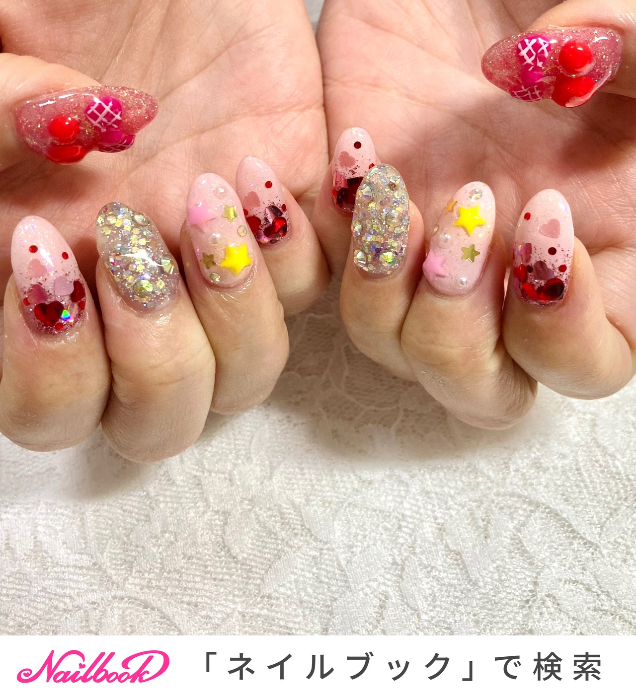 【ピンク】ハートステアリング クローム かわいい プレゼントなど 鏡面 ラメ入り ピンク】ハートステアリング クローム かわいい プレゼントなど