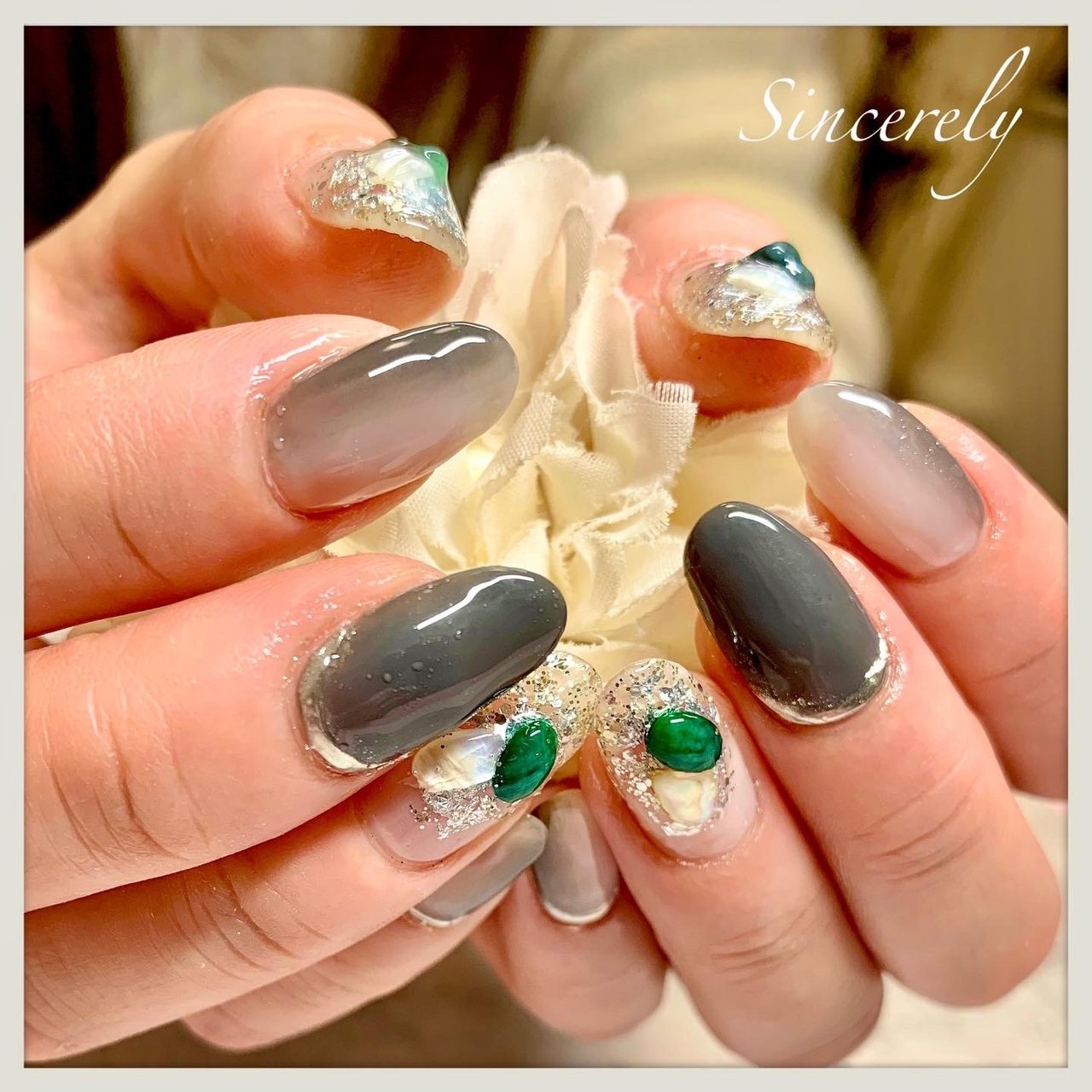 夏 秋 冬 パーティー ハンド Sincerelyのネイルデザイン No ネイルブック