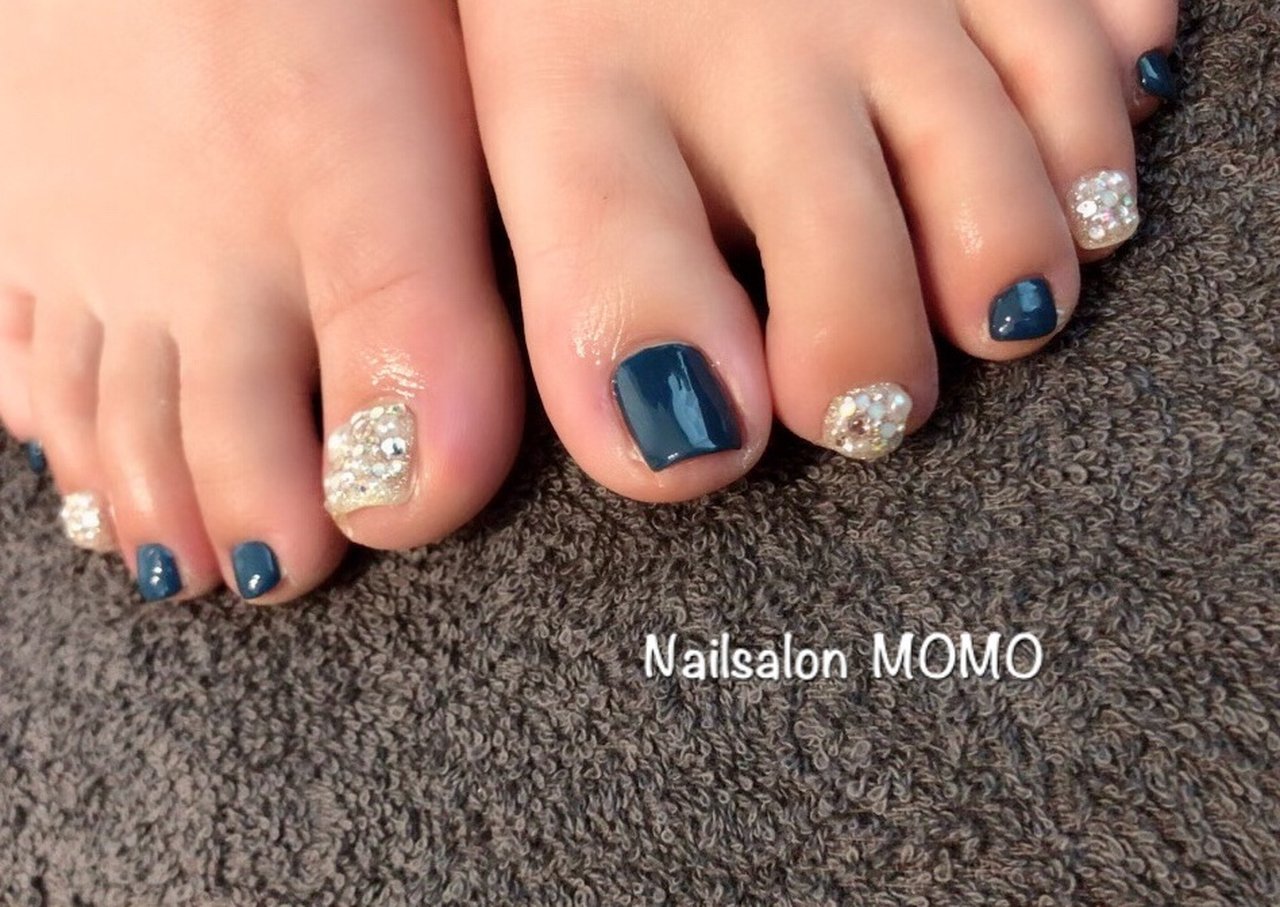 冬 クリスマス ブライダル パーティー フット Nailsalonmomoのネイルデザイン No ネイルブック