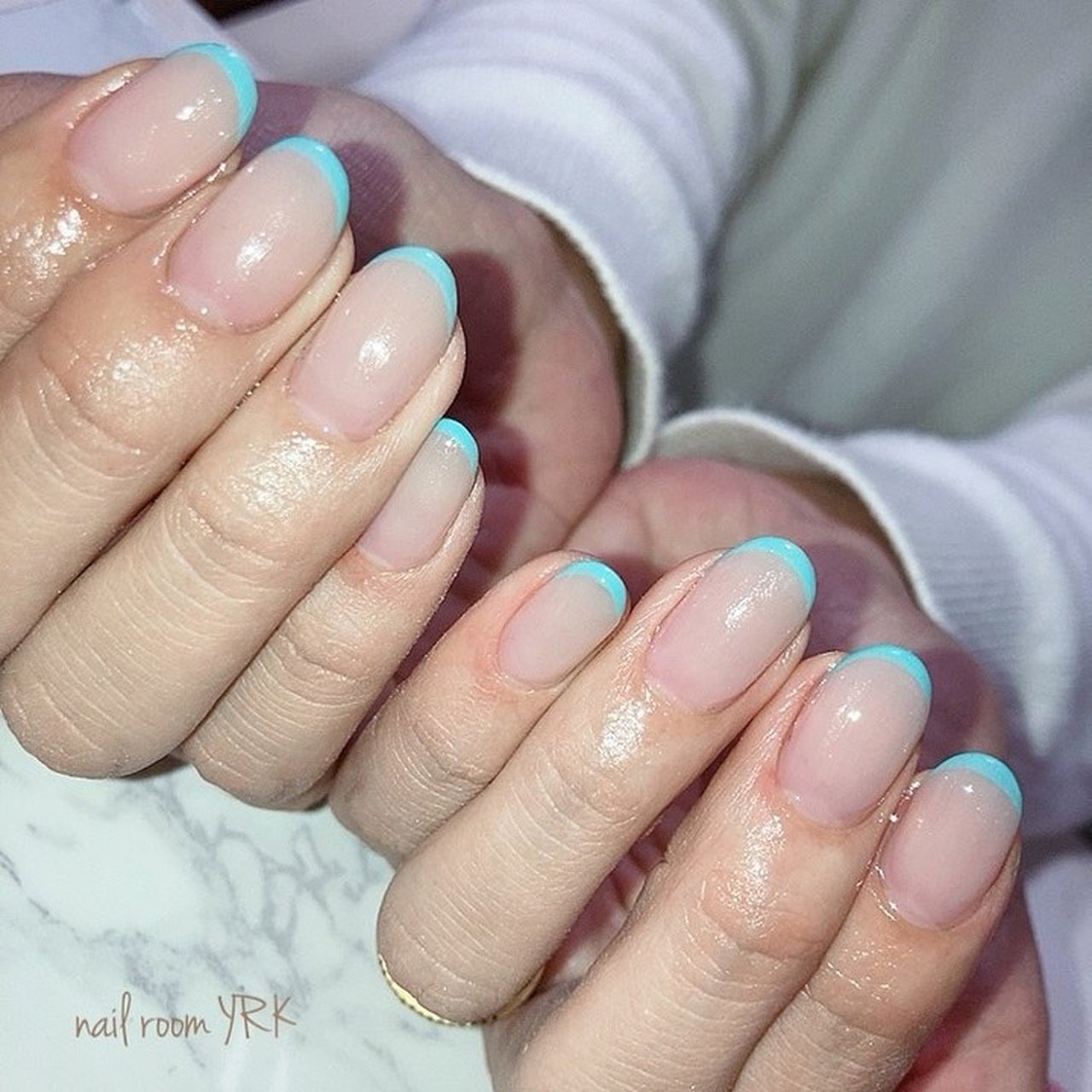 オールシーズン ハンド フレンチ ワンカラー ジェルネイル Nail Room Yrkのネイルデザイン No ネイルブック