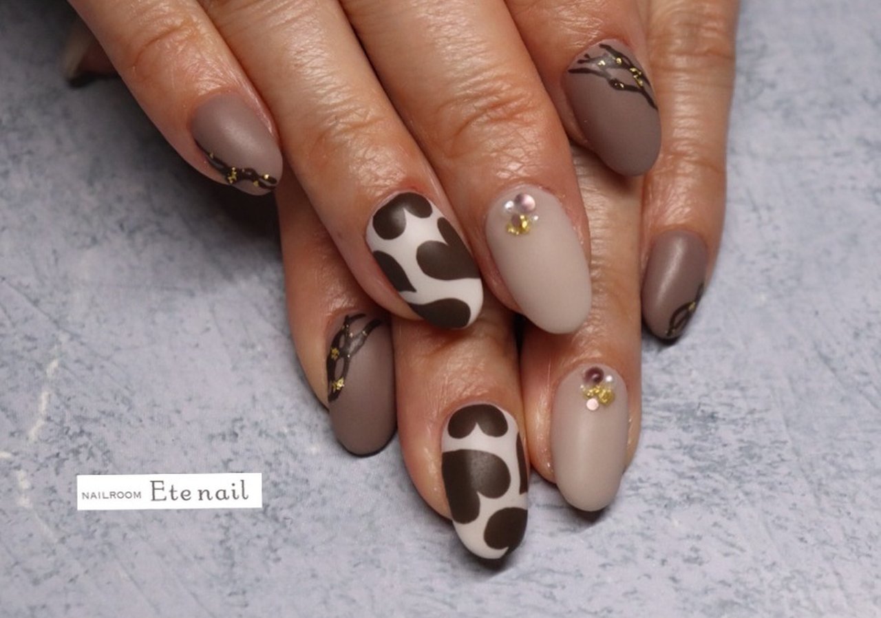 冬 バレンタイン デート ハンド ハート Ete Nailのネイルデザイン No ネイルブック