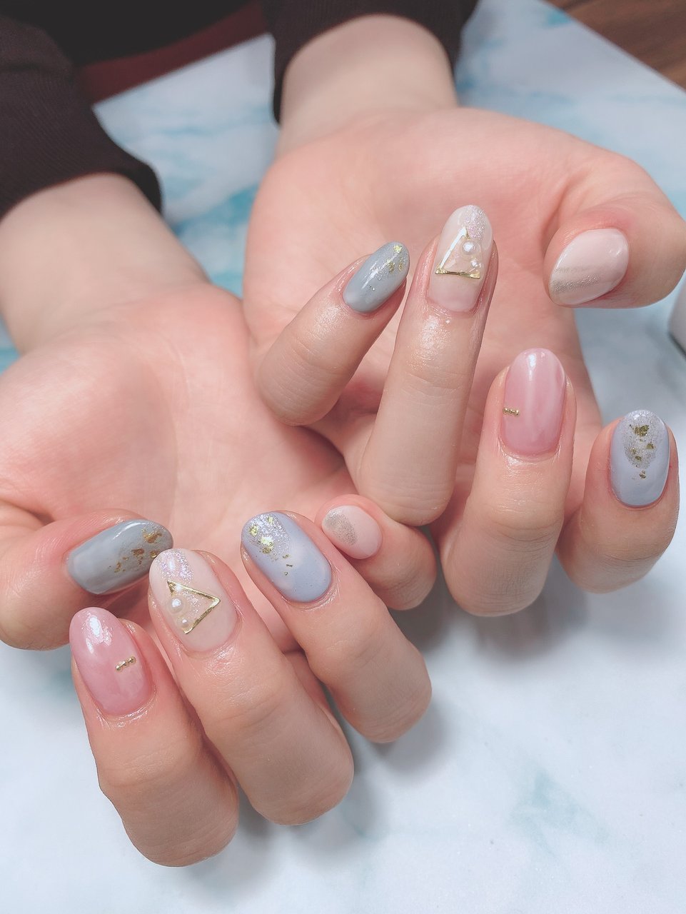 オールシーズン オフィス デート 女子会 ハンド N エヌプラス Nail Salonのネイルデザイン No ネイルブック