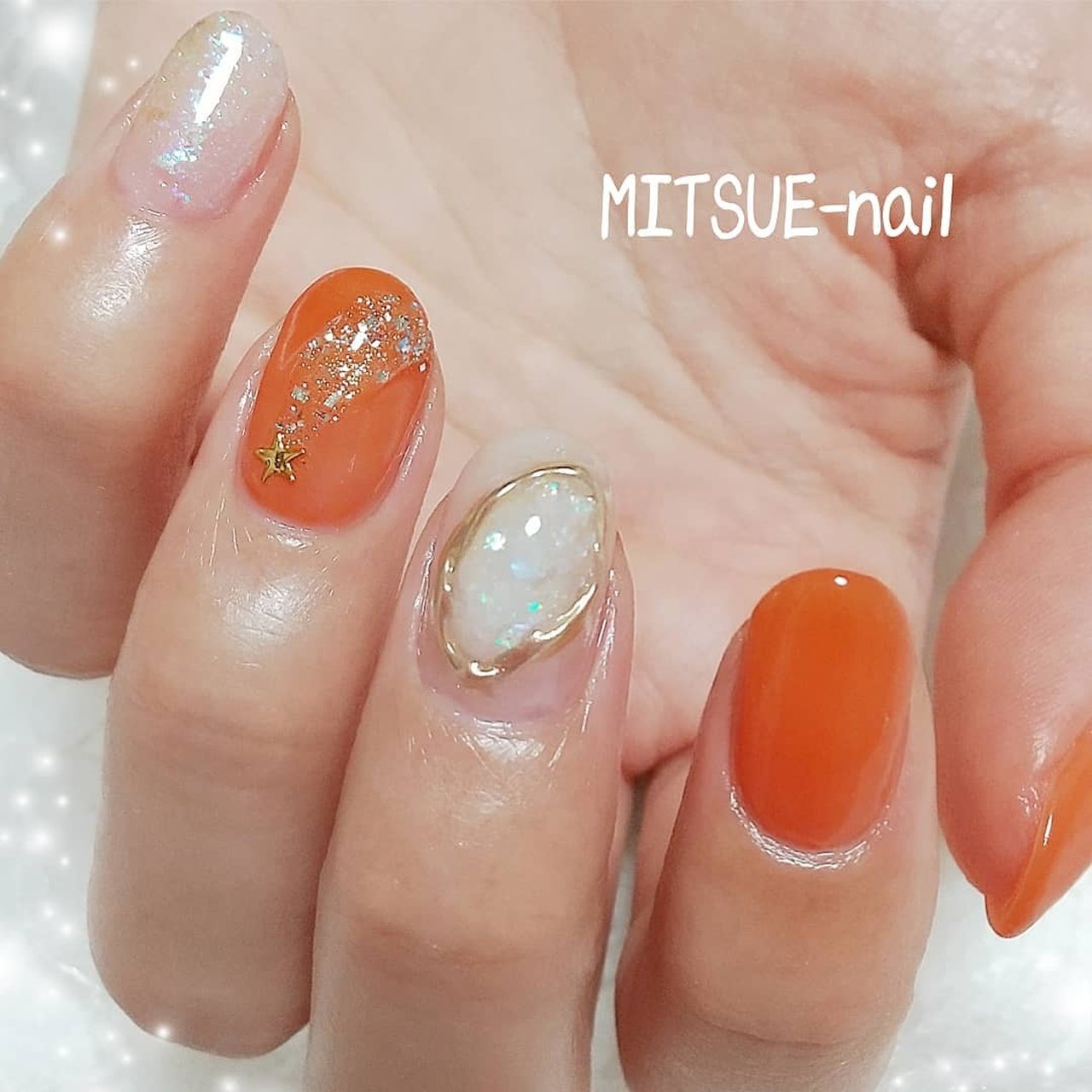 秋 オールシーズン パーティー ハンド シンプル Mitsue Nailのネイルデザイン No ネイルブック