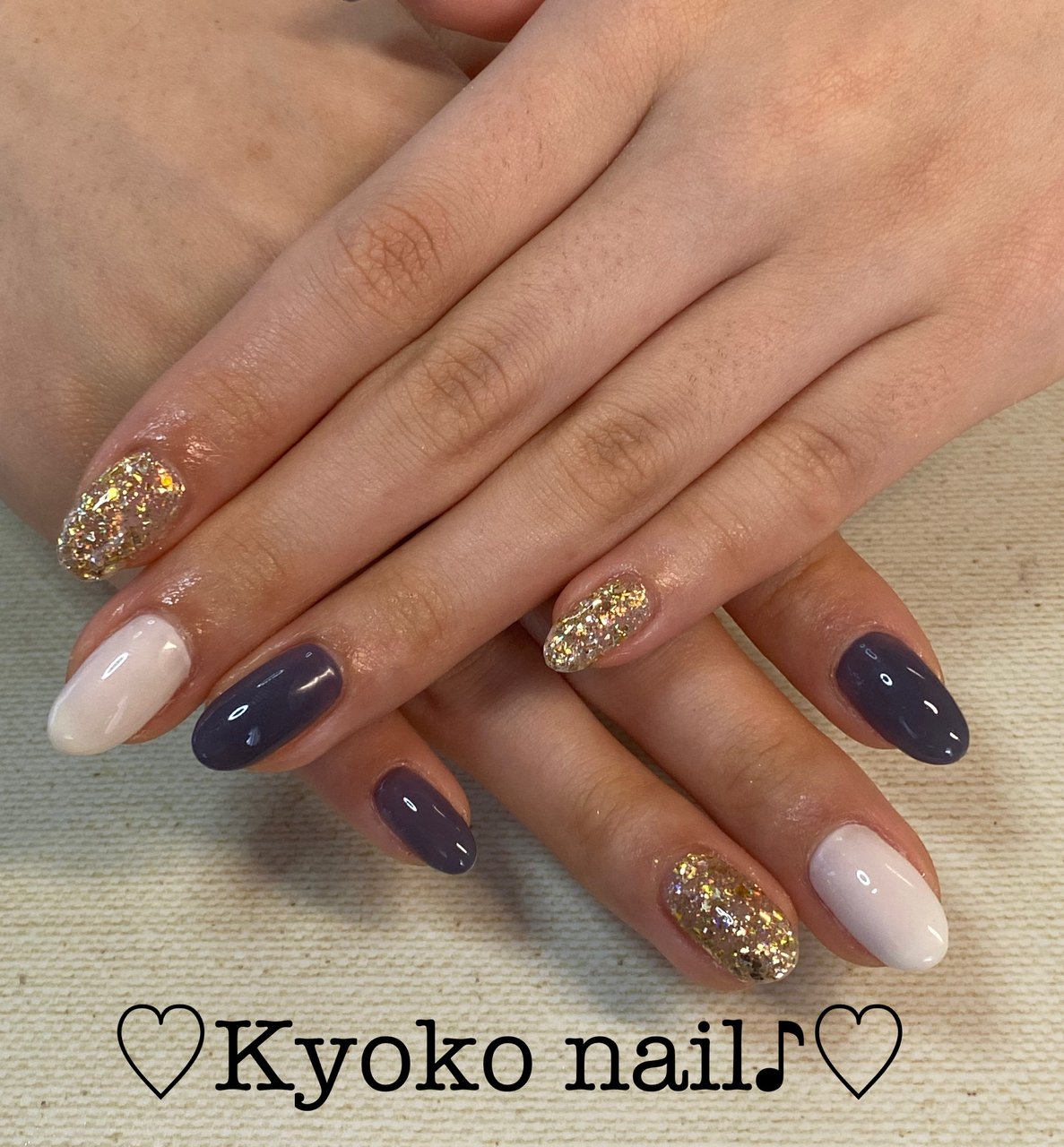 オールシーズン ハンド シンプル ラメ ワンカラー Kyoko Nailのネイルデザイン No ネイルブック