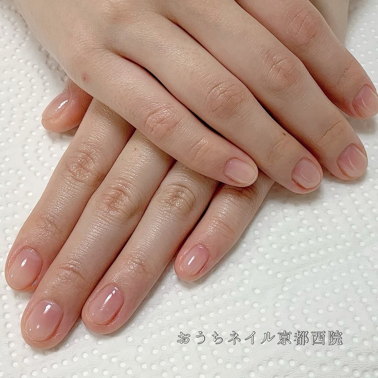 オールシーズン ハンド ショート クリア ジェルネイル おうちネイル京都西院 森本かおりのネイルデザイン No ネイルブック