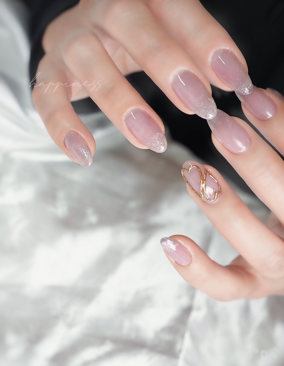 春 冬 成人式 バレンタイン ハンド Happinessのネイルデザイン No ネイルブック