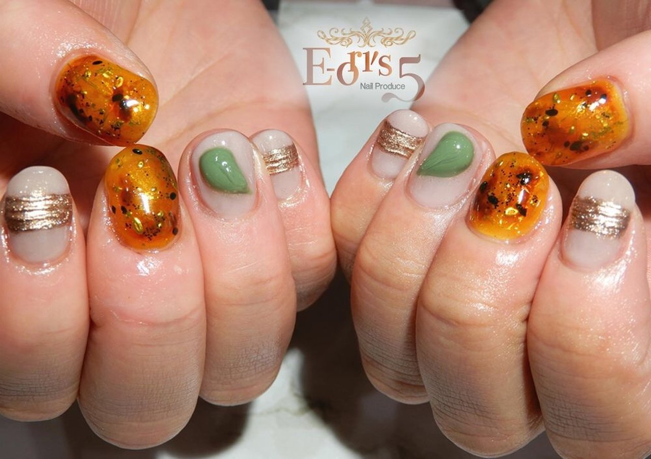 秋 オールシーズン 女子会 ハンド 3d E 5 N Pのネイルデザイン No ネイルブック