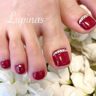 シンプル 赤のネイルデザイン ネイルブック