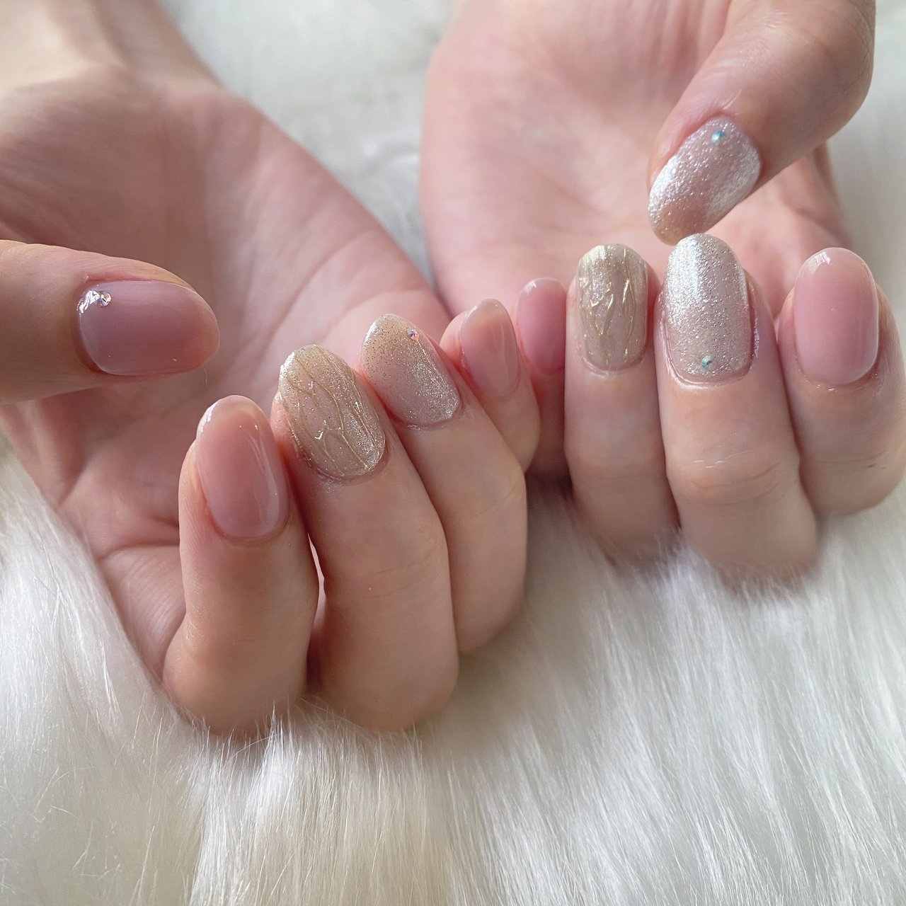 春 オールシーズン 入学式 オフィス ハンド Crystal Colorのネイルデザイン No ネイルブック