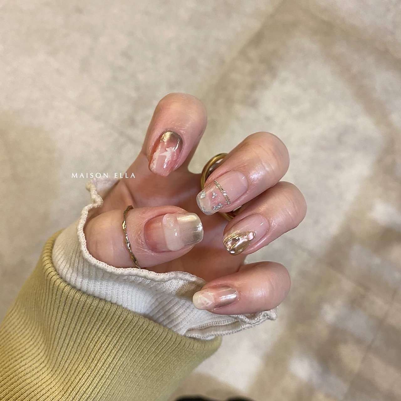 春 オールシーズン ハンド ニュアンス ショート あすかのネイルデザイン No ネイルブック