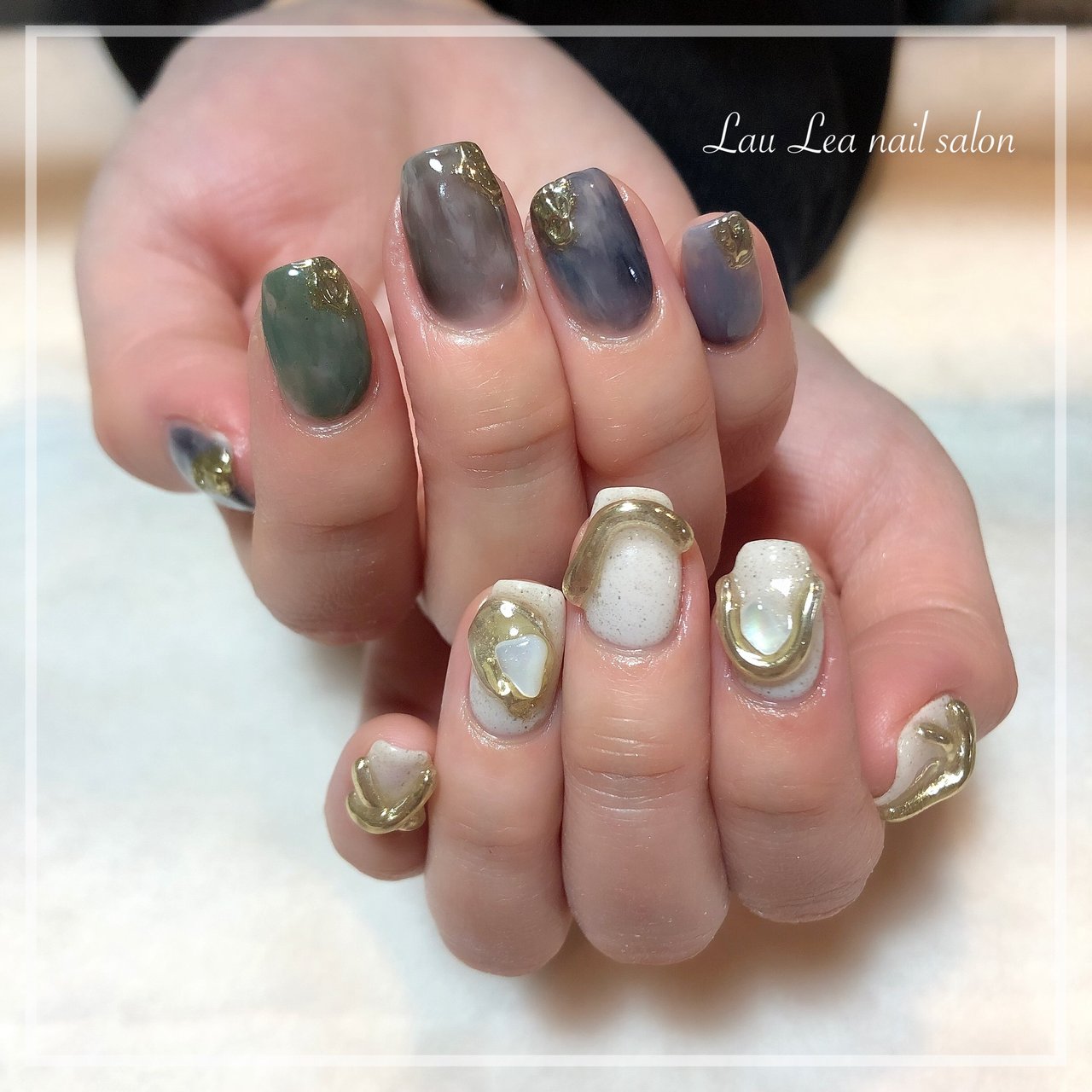 オールシーズン 女子会 ハンド ワンカラー ニュアンス Lau Lea Nail Salonのネイルデザイン No ネイルブック