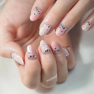 フラワー レースのネイルデザイン ネイルブック