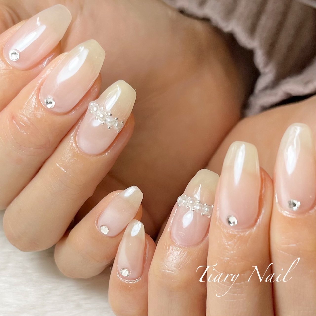 オールシーズン オフィス ブライダル パーティー シンプル Tiarynail ティアリーネイルのネイルデザイン No ネイル ブック