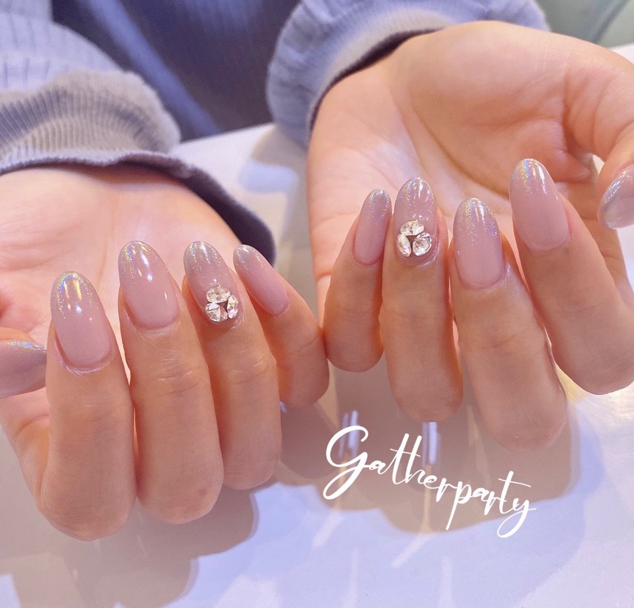 オールシーズン オフィス デート 女子会 ハンド Gatherparty Nogizakaのネイルデザイン No ネイルブック