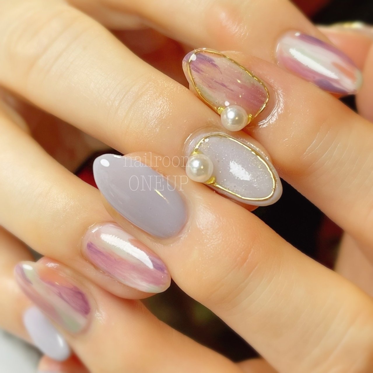 オールシーズン オフィス パーティー デート ハンド Nail Room One Upのネイルデザイン No ネイルブック