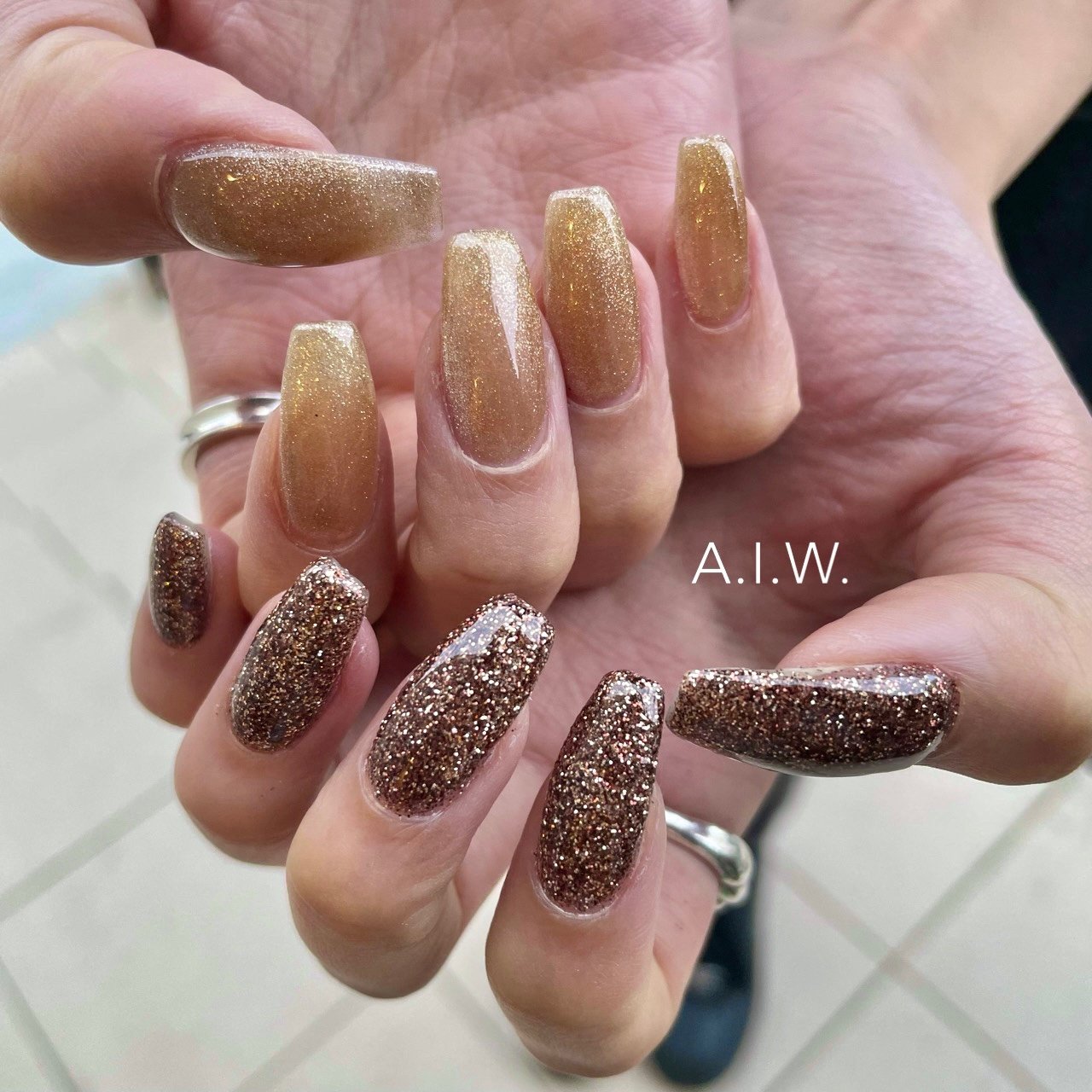 ブラウン/ゴールド - 大倉ノドカ 🐍💖A.I.W. / Nail & Eyebrow⛩️🦊の