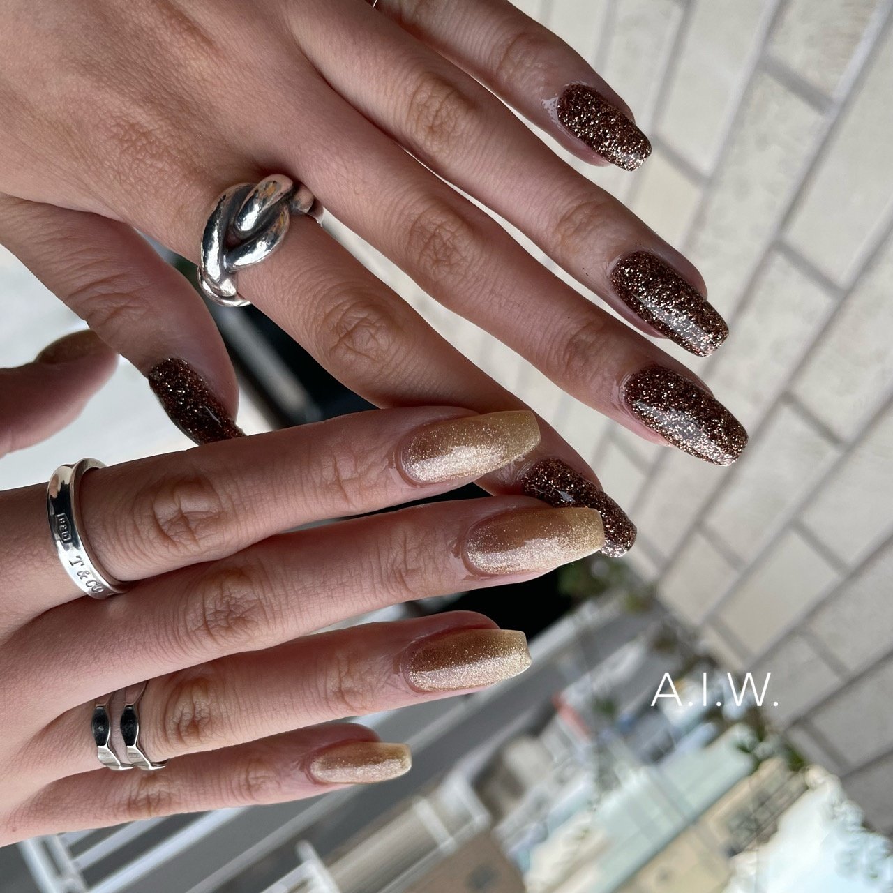 ブラウン ゴールド ネイルブックフェスデザインコンテスト 大倉ノドカのネイルデザイン No ネイルブック