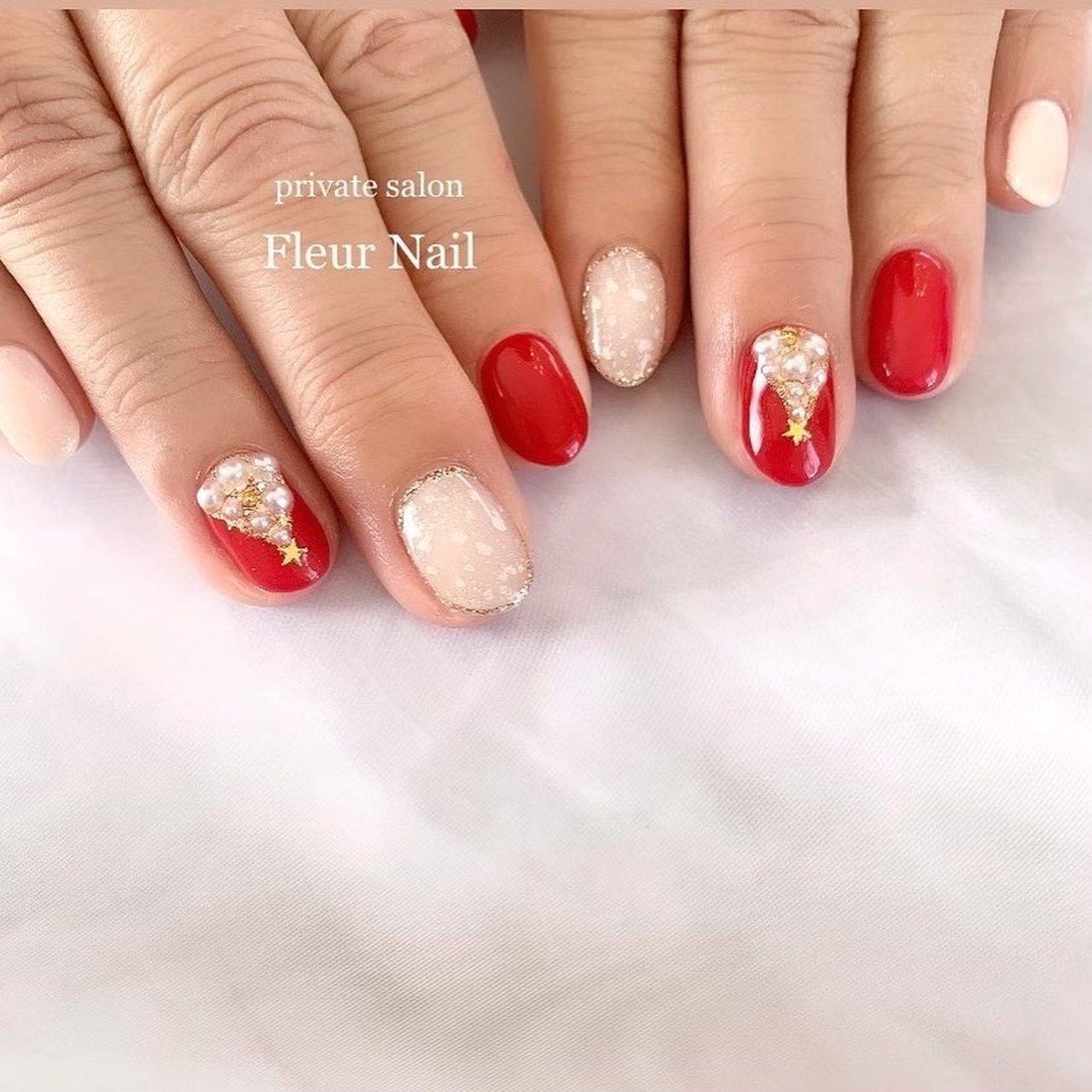 秋 冬 デート 女子会 レッド Fleur Nail フルールネイル のネイルデザイン No ネイルブック