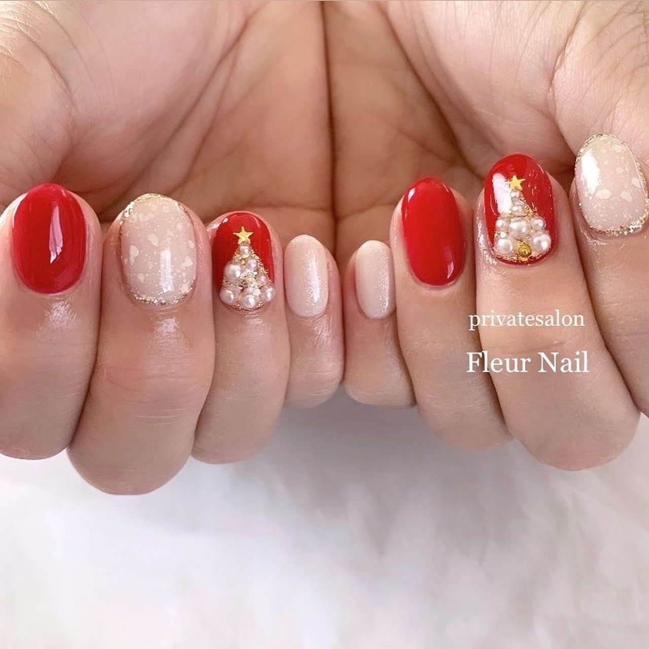 秋 冬 デート 女子会 レッド Fleur Nail フルールネイル のネイルデザイン No ネイルブック