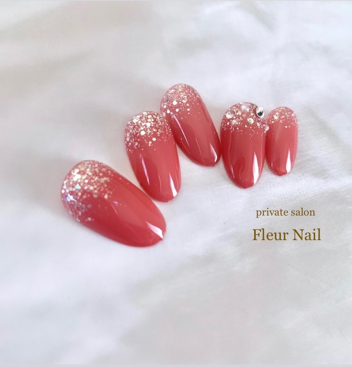 オールシーズン オフィス ブライダル デート ハンド Fleur Nail フルールネイル のネイルデザイン No ネイルブック