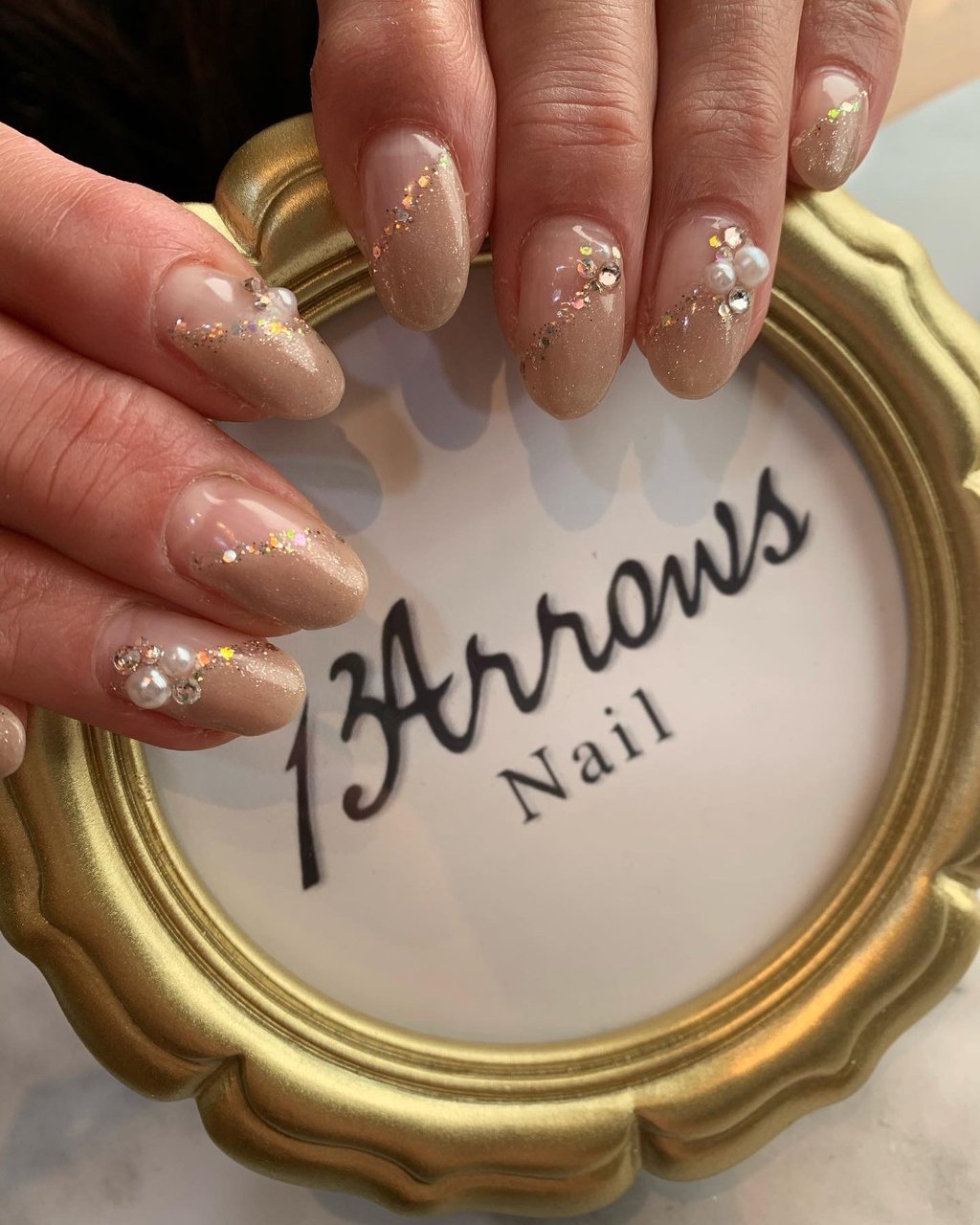 オールシーズン オフィス ブライダル パーティー ハンド 13arrows Nailのネイルデザイン No ネイルブック