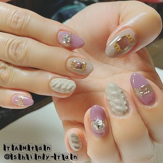 人気順｜ニット/パープルのネット予約できるネイルデザイン｜ネイルブック