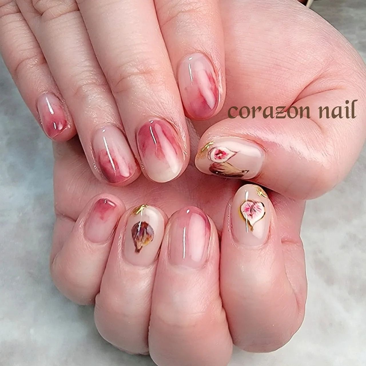 秋 冬 バレンタイン オフィス ハンド 武蔵浦和 Corazon Nailのネイルデザイン No ネイルブック