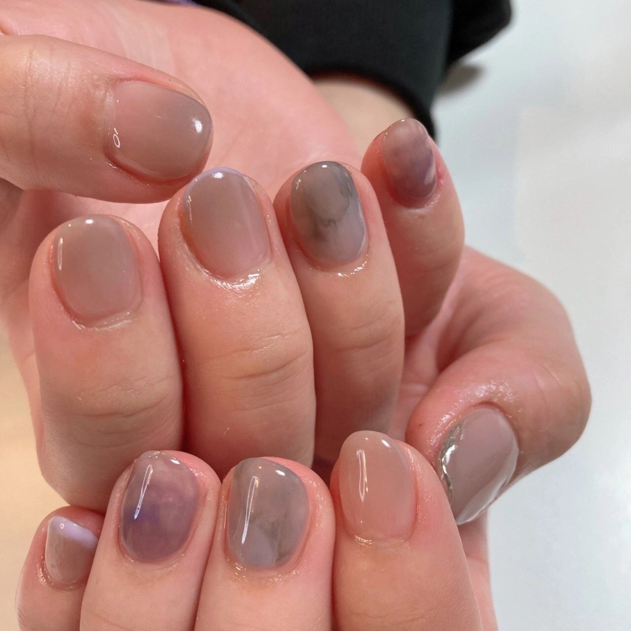 冬 ハンド パープル グレー シルバー ちーしゃんのネイルデザイン No ネイルブック