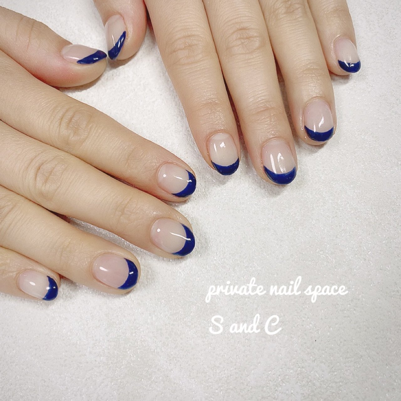 冬 オールシーズン オフィス ハンド フレンチ Private Nail Space S And Cのネイルデザイン No ネイル ブック