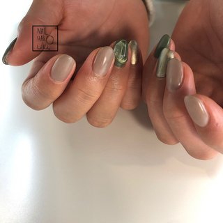 クリアストーンネイルのネイルデザイン ネイルブック