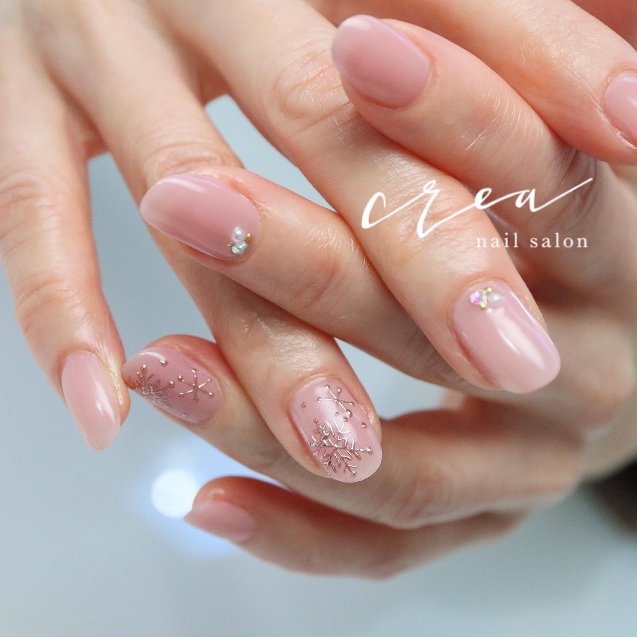 春 冬 オフィス デート ハンド Nailsalon Crea 小川ちえのネイルデザイン No ネイルブック