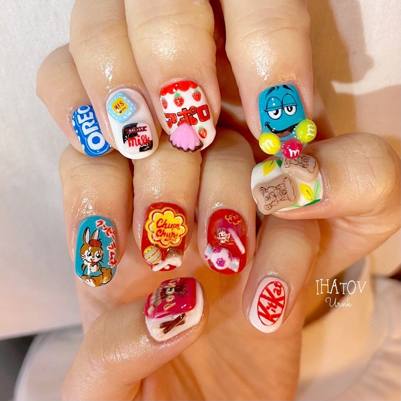 バレンタイン ハンド 痛ネイル キャラクター 3d Ihatov Nailarts のネイルデザイン No ネイルブック