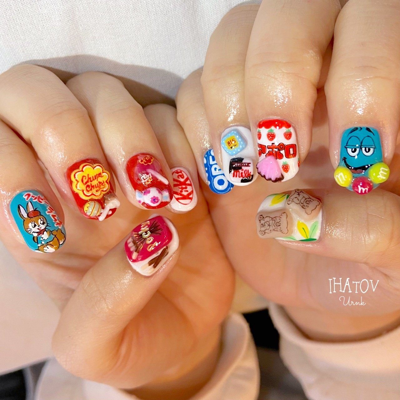 バレンタイン ハンド 痛ネイル キャラクター 3d Ihatov Nailarts のネイルデザイン No ネイルブック