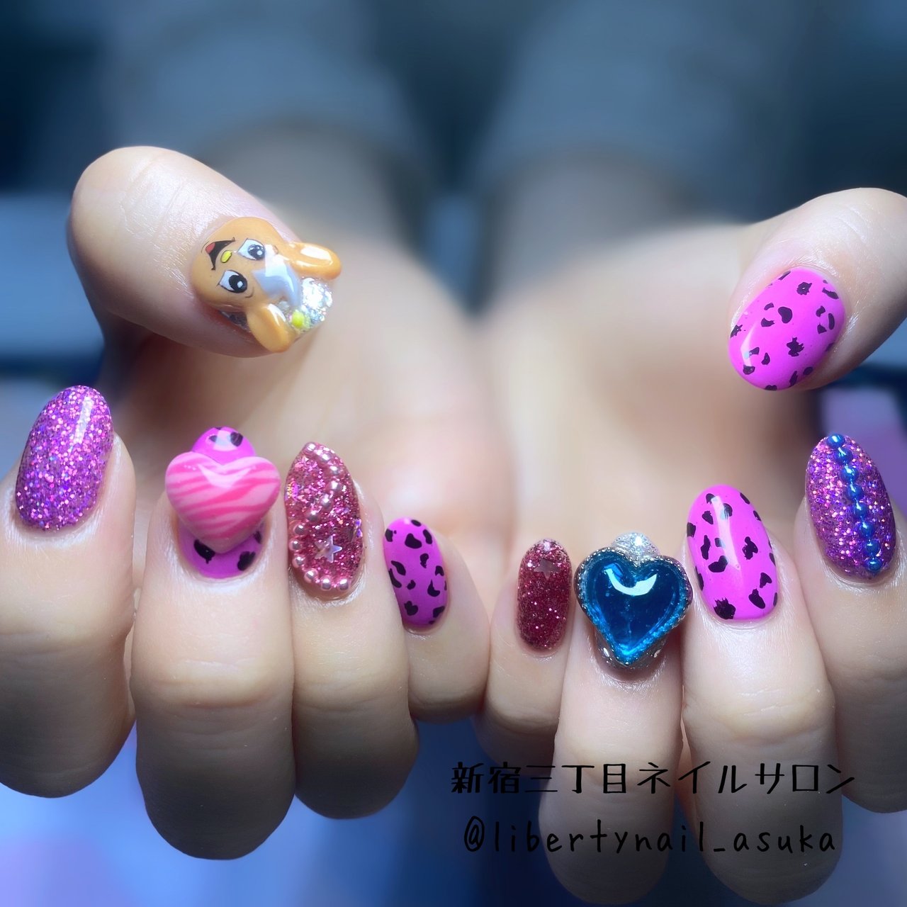 オールシーズン ハンド ラメ キャラクター 3d Asukanailのネイルデザイン No ネイルブック