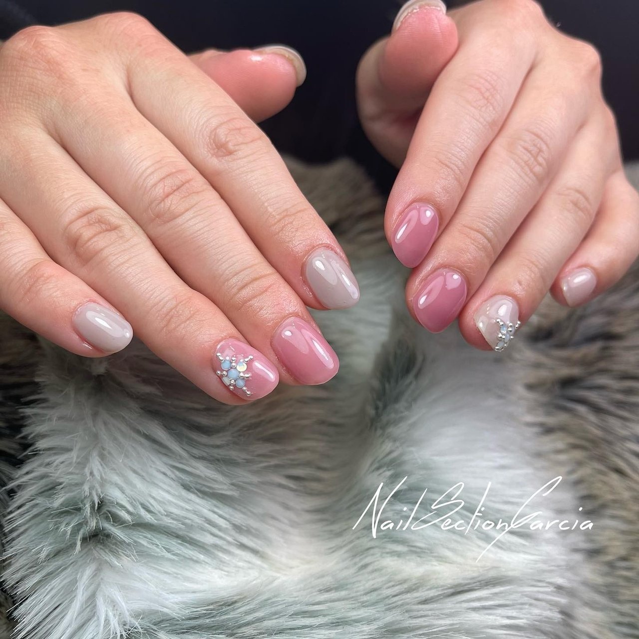 ハンド ショート ピンク ジェルネイル お客様 Nailsectiongarciaのネイルデザイン No ネイルブック