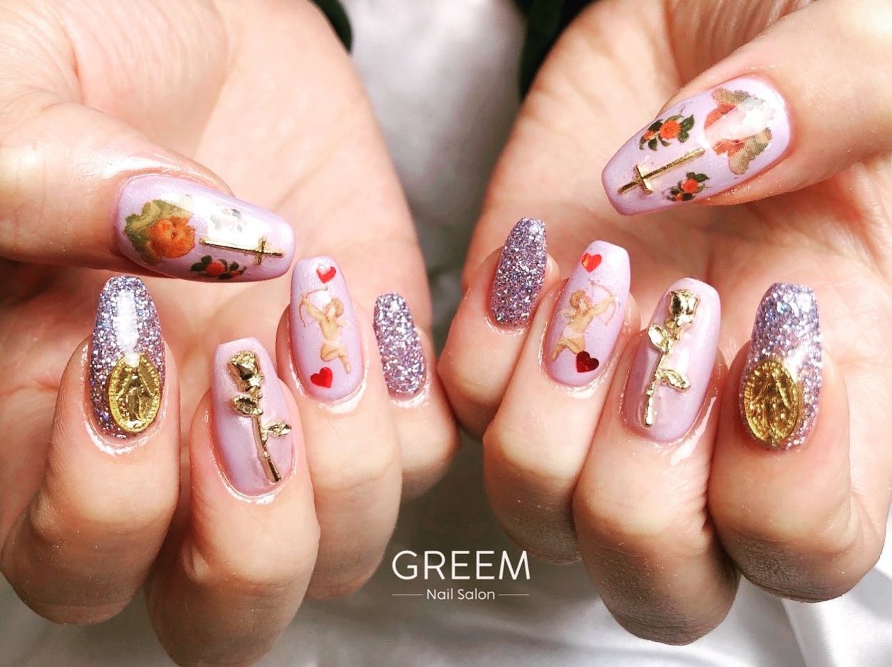 バレンタイン 女子会 ラメ ワンカラー ピンク Greemのネイルデザイン No ネイルブック