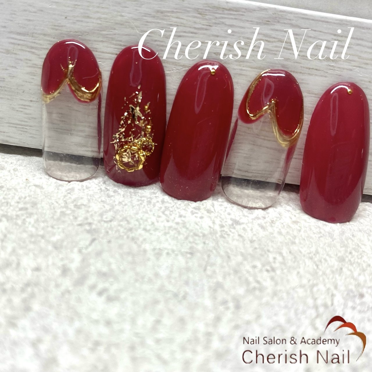 冬 バレンタイン シンプル ワンカラー ハート 豊橋 Cherish Nail チェリッシュネイル のネイルデザイン No ネイルブック